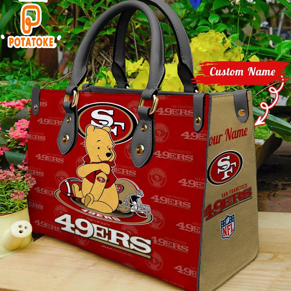 San Francisco ers Pooh Bear Women Leather Hand Bag