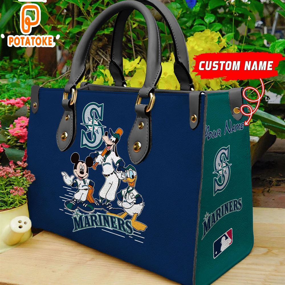 Seattle Mariners Disney Women Leather Hand Bag