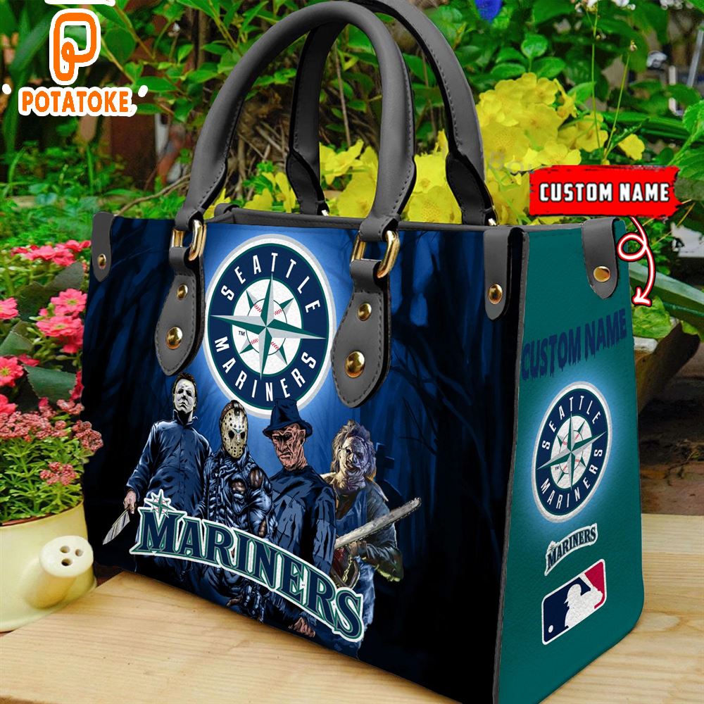 Seattle Mariners MLB Halloween Women Leather Hand Bag