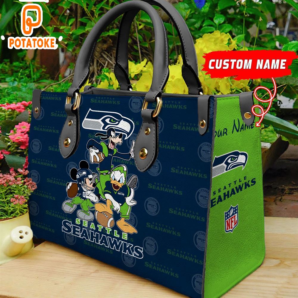 Seattle Seahawks Disney Women Leather Hand Bag