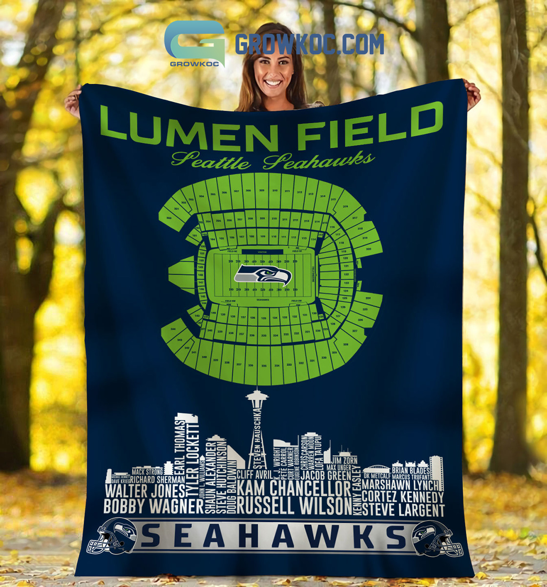 Seattle Seahawks Lumen Stadium Fleece Blanket Quilt2B1 0DVmH