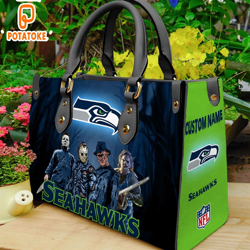 Seattle Seahawks NFL Halloween Women Leather Hand Bag