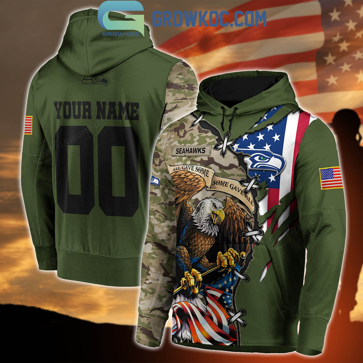 Seattle Seahawks Veteran Proud Of America Personalized Hoodie Shirts2B1 3p5BF