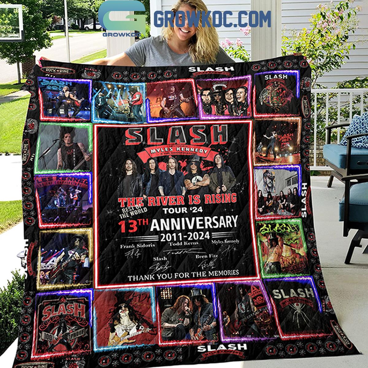 Slash 13th Anniversary The River Is Rising Fleece Blanket Quilt 1 vynVK