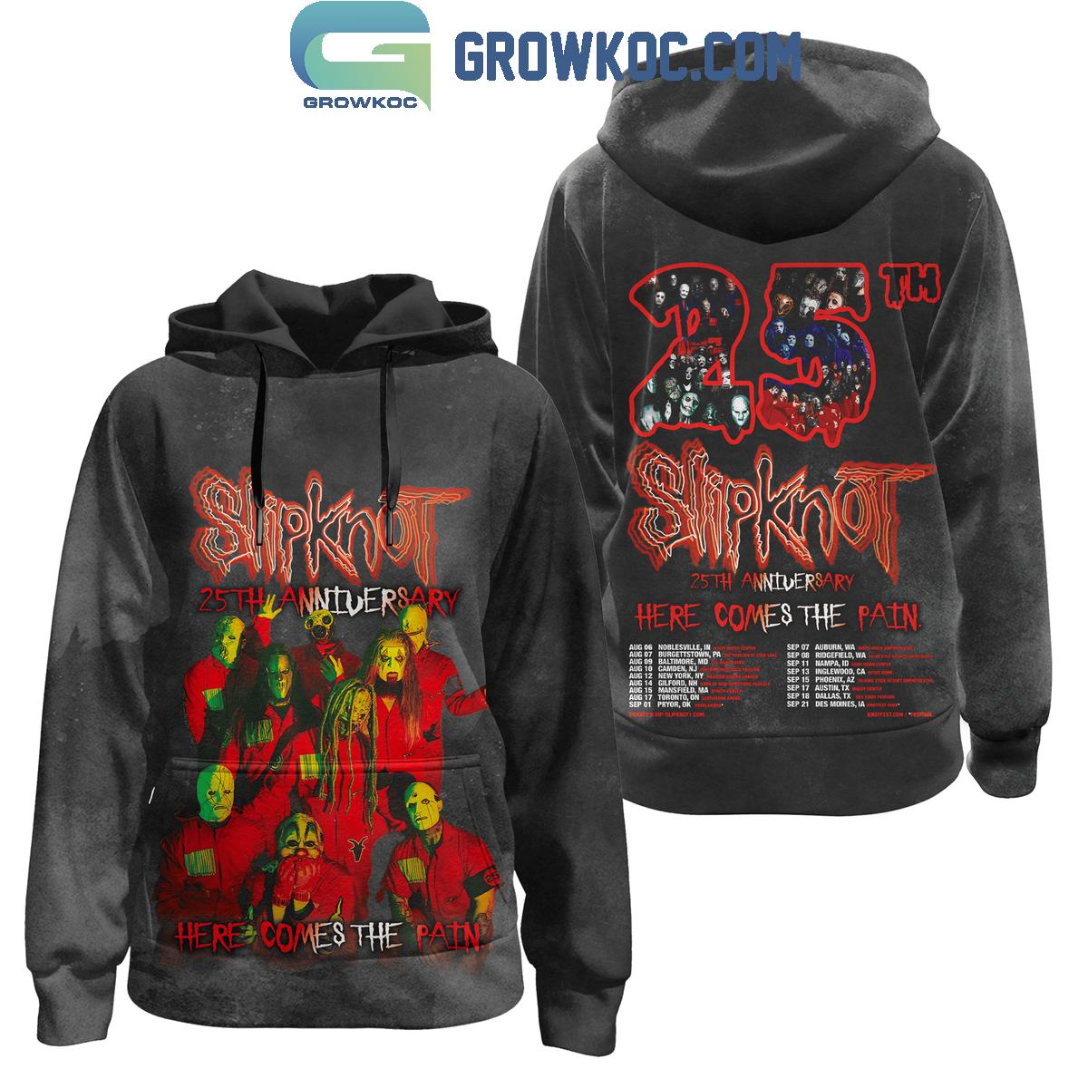 Slipknot 25th Anniversary Here Comes The Paint Hoodie T Shirt 0 7nn3H