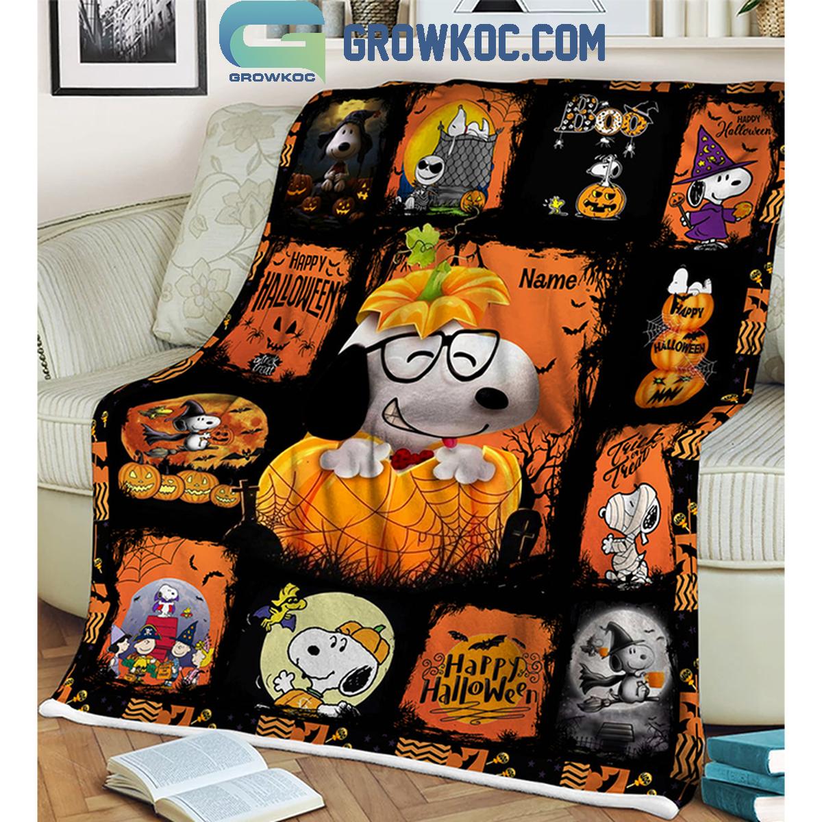 Snoopy Boo Hally Halloween 2024 Personalized Fleece Blanket Quilt 1 9TLXM