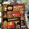 Snoopy Happy Halloween Being Cool Is My Costume Fleece Blanket Quilt2B1 MDBY3