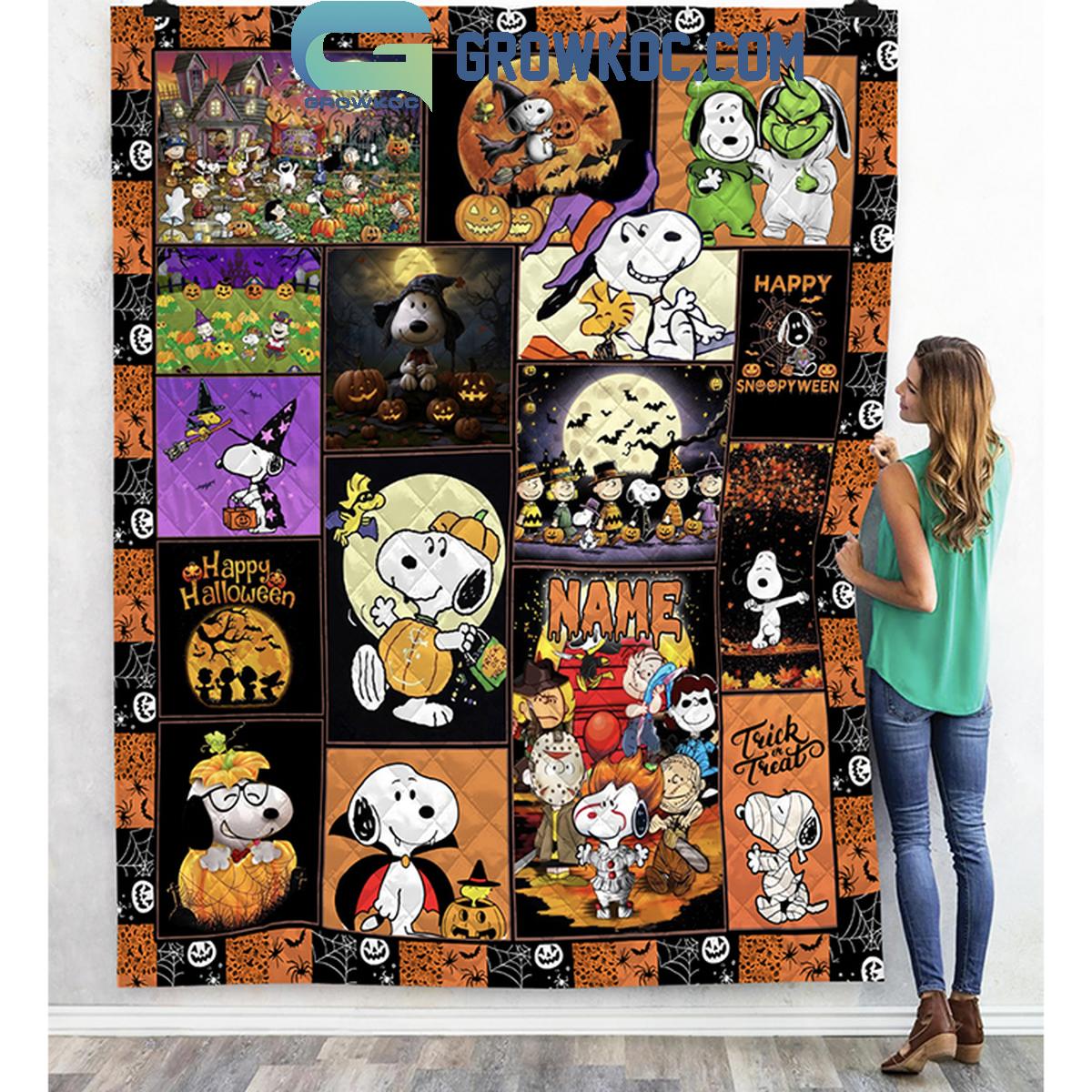 Snoopy The Witch Happy Snoopyween Halloween Fleece Blanket Quilt 1 62lO0