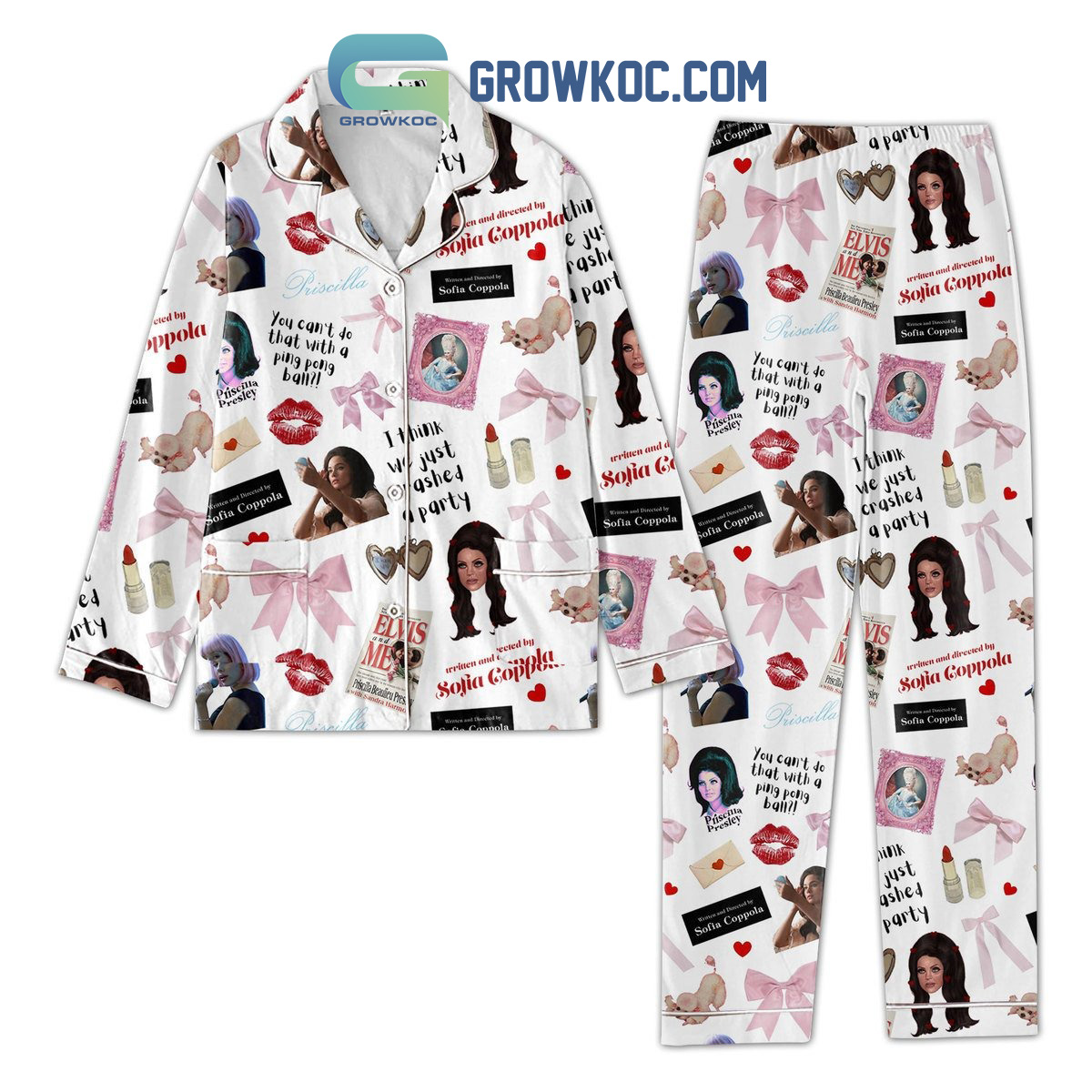 Sofia Coppola Crashing A Party Polyester Pajamas Set2B1 jtexC