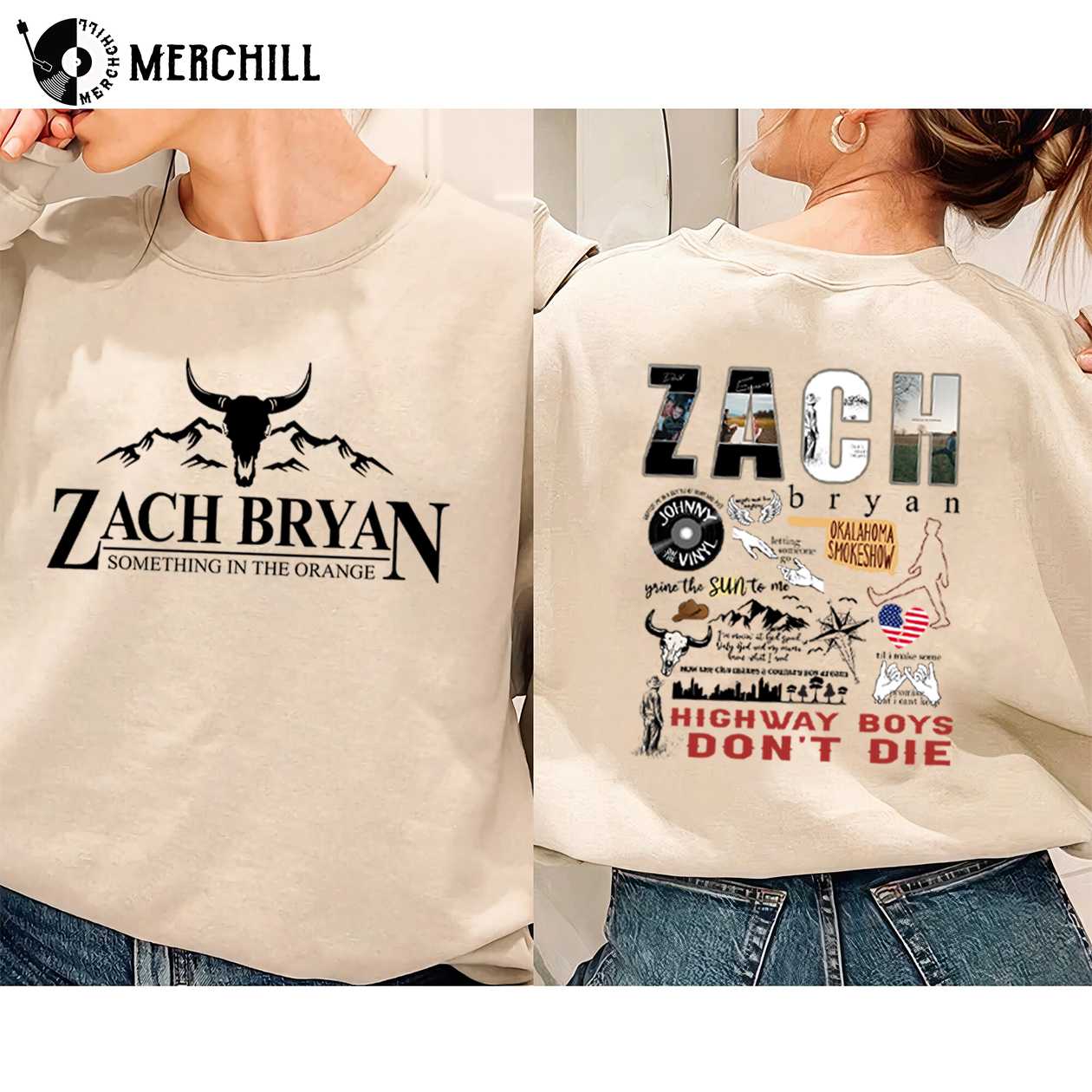 Something in The Orange Zach Bryan Sweatshirt Printed 2 Sides 4