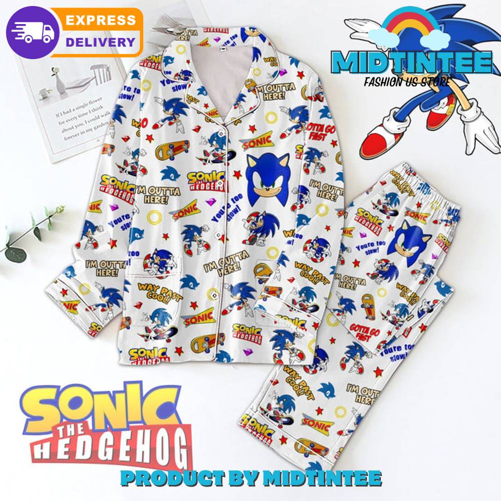 Sonic the Hedgehog Im Outta Here Pajamas Set 1