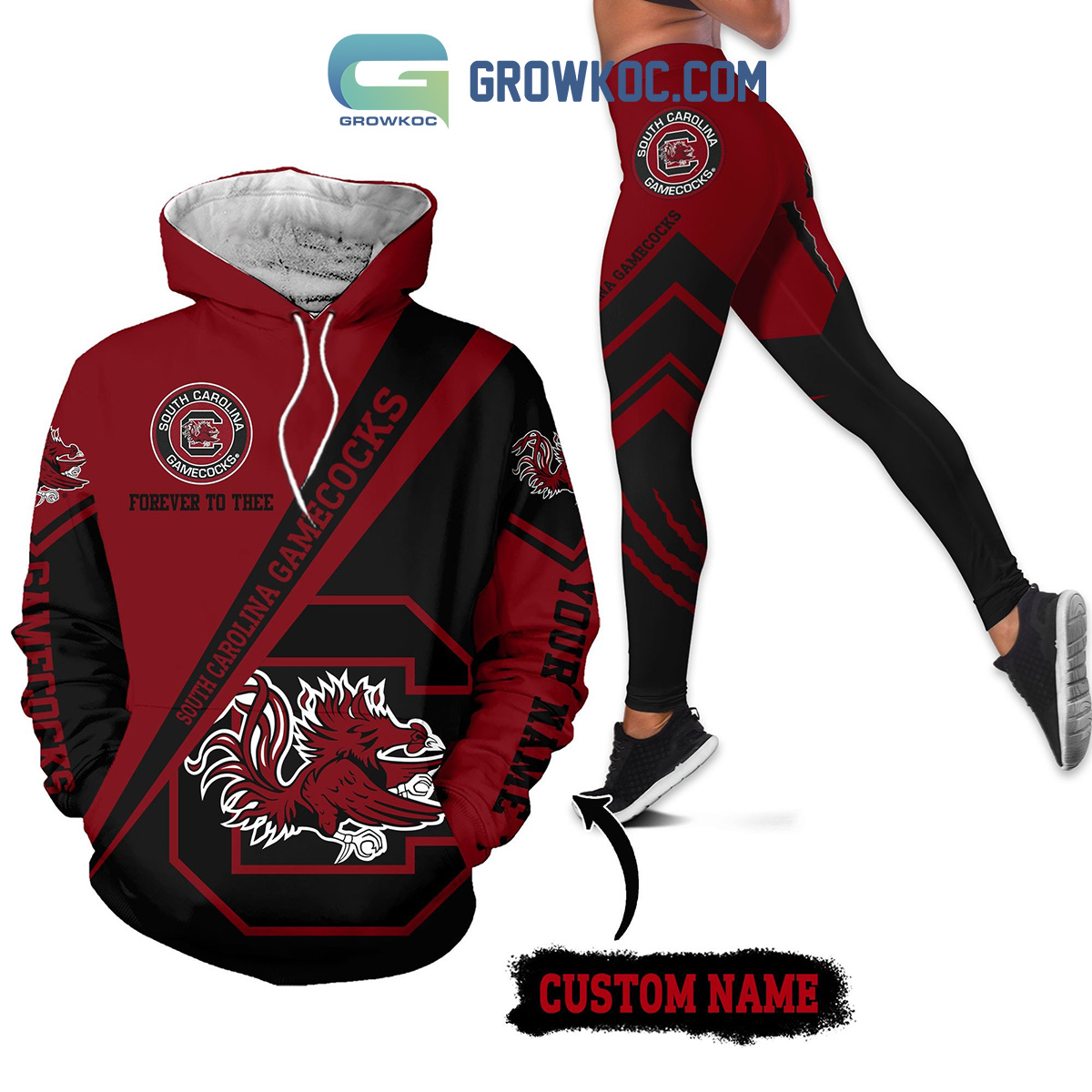 South Carolina Gamecocks Forever To Thee Personalized Hoodie Leggings Set2B1 SzpaJ