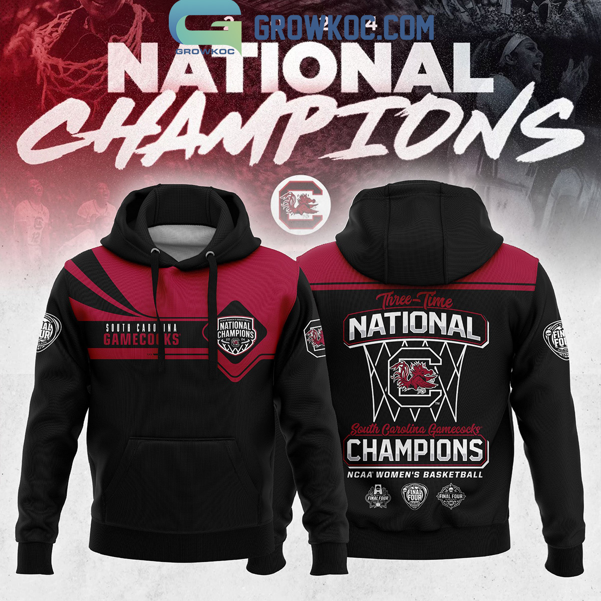 South Carolina Gamecocks NCAA Womens Basketball National Champions 2024 Hoodie Shirts2B1 1AzlZ