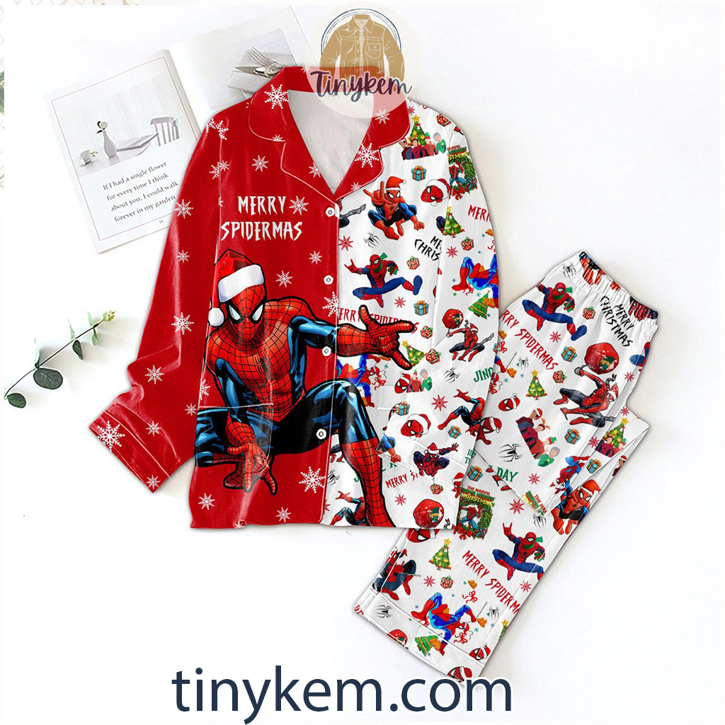 Spider Man Merry Christmas Pajamas Set2B1 hhgus