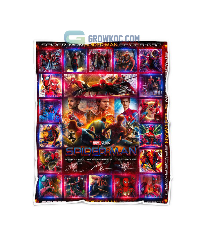 Spider Man Tom Holland Andrew Garfield Togey Maguire Marvel Studios Fleece Blanket Quilt