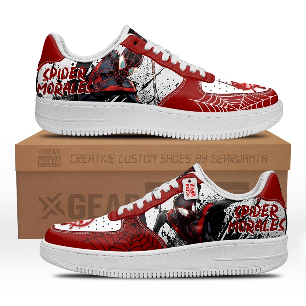 Spider Morales Spider Verse Custom Air Sneakers PT18 1 GearWanta