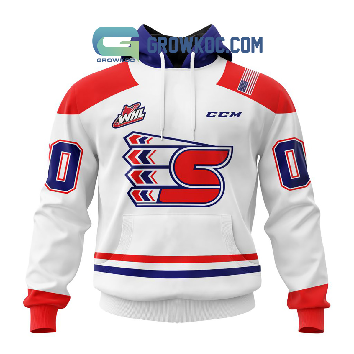 Spokane Chiefs Away Jersey Personalized Hoodie Shirts2B1 qaeo7