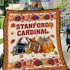 Stanford Cardinal NCAA Football Welcome Fall Pumpkin Halloween Fleece Blanket Quilt2B1 6K8P5