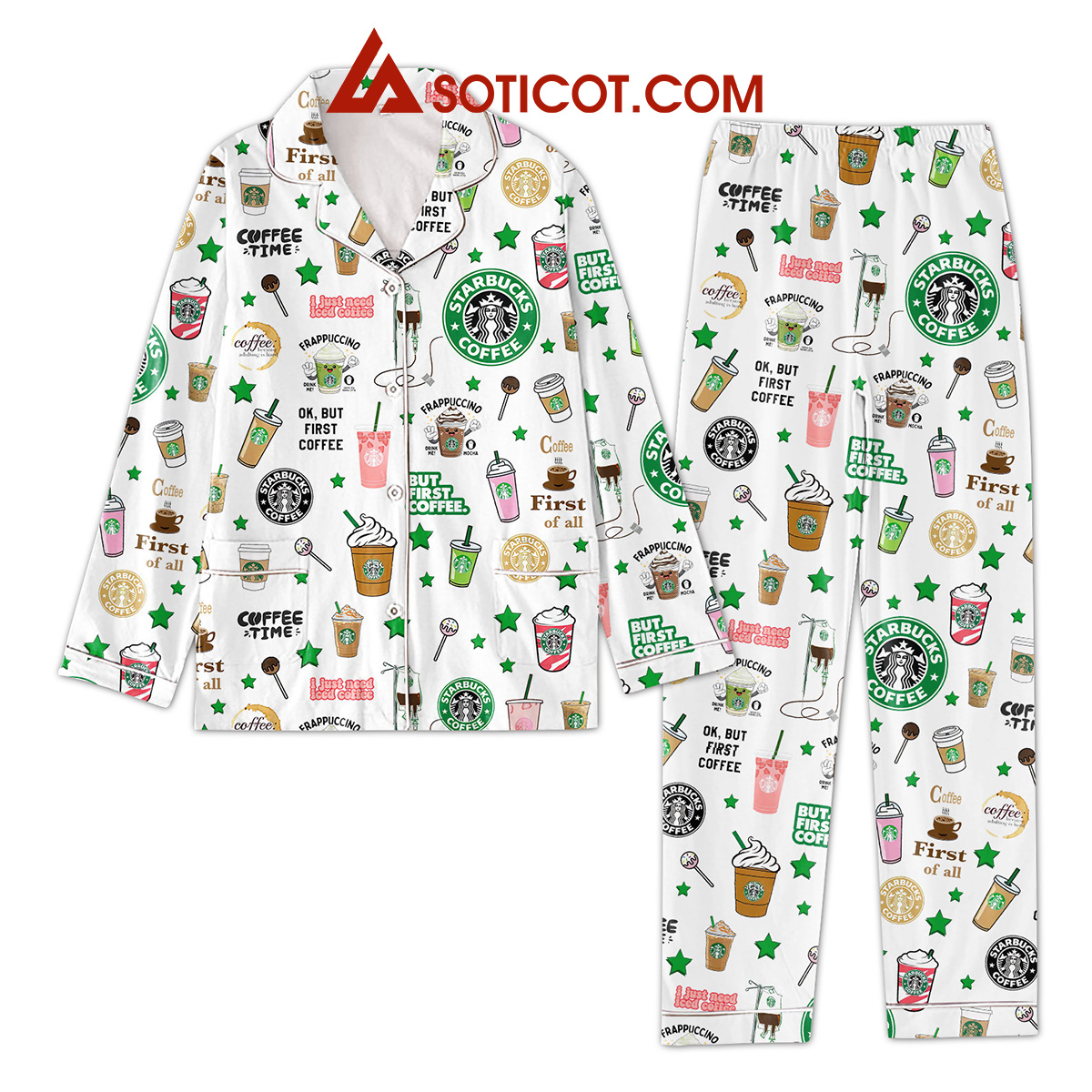 Starbucks Coffee First Of All Pajamas Set2B1 kae3b