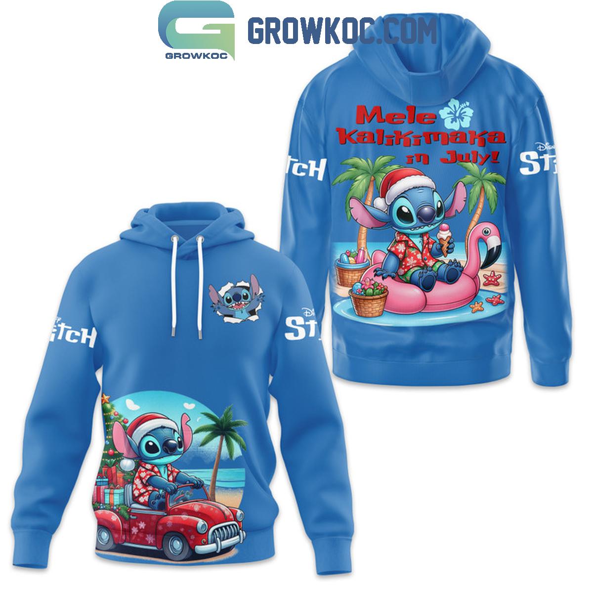 Stitch Mele Kalikimaka In July Fan Hoodie Shirts 1 Dibpk