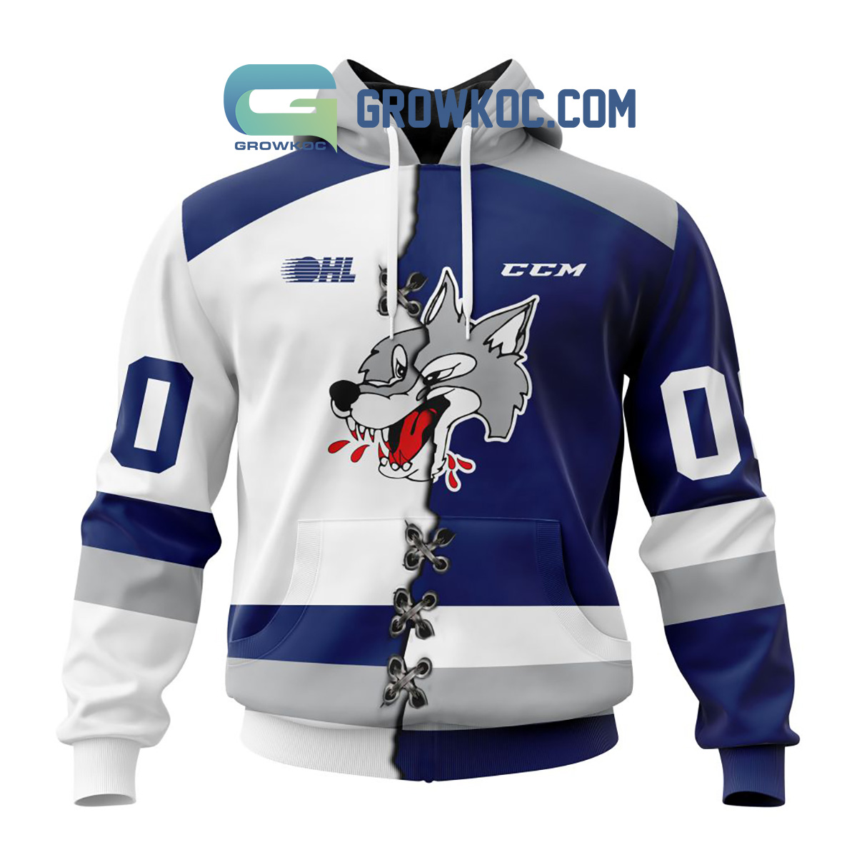 Sudbury Wolves Mix Home And Away Jersey Personalized Hoodie Shirts2B1 hihEH