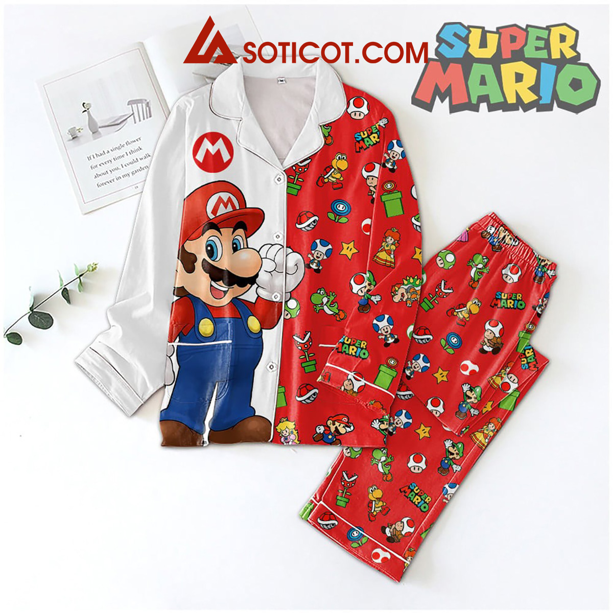 Super Mario Funny Movies Pajamas Set2B1 PIT5U