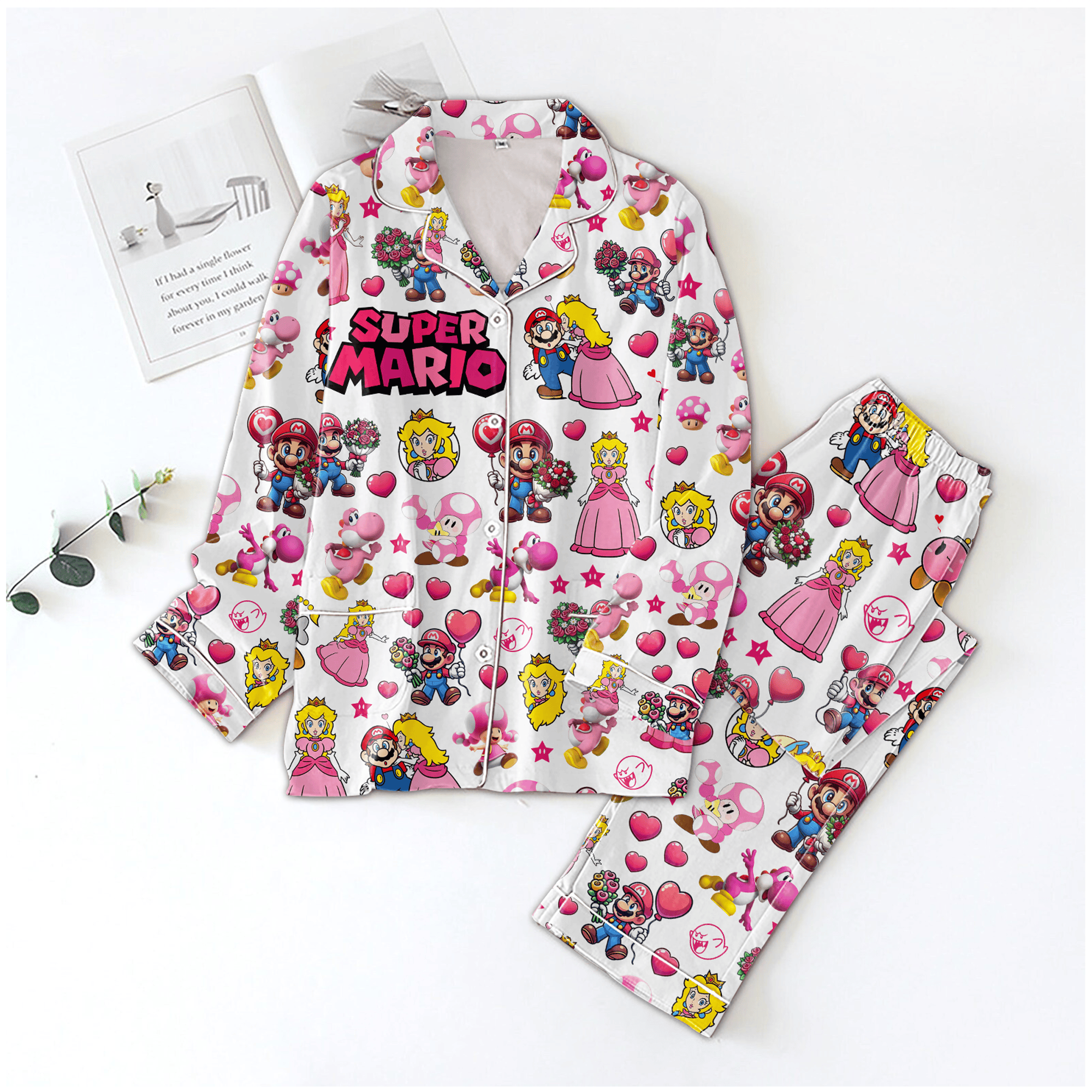 Super Mario Valentine Pajamas Set2B1 96K0I