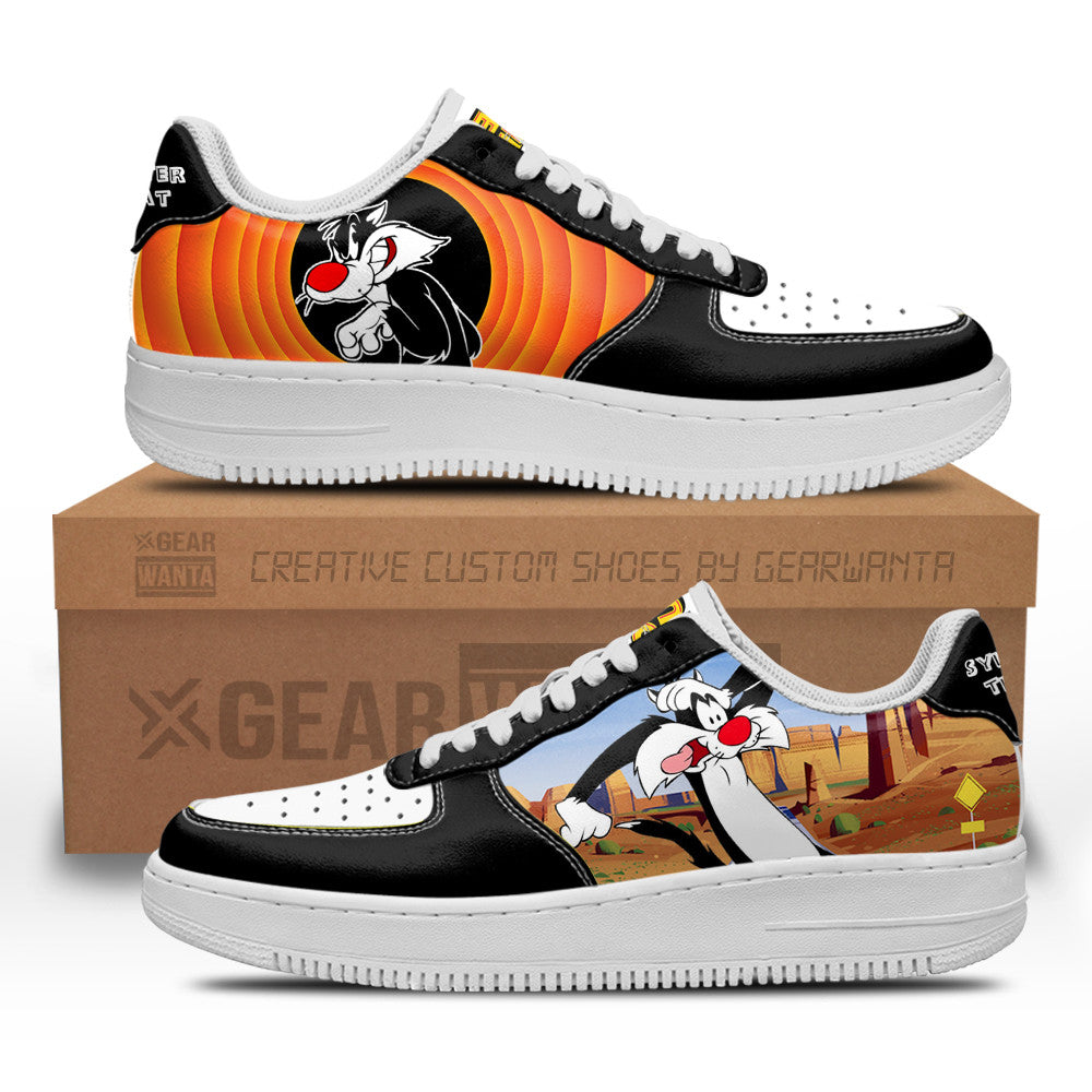 Sylvester the Cat Looney Tunes Custom Air Sneakers QD14 1 GearWanta