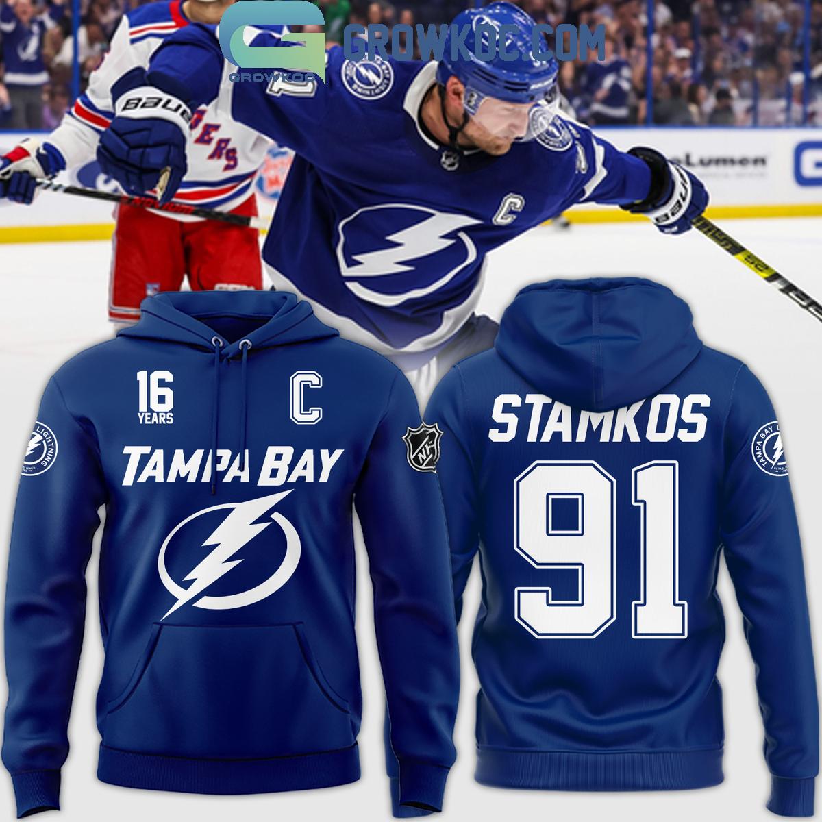 Tampa Bay Lightning Captain Steven Stamkos Fan Hoodie Shirts Blue Design 1 nfvGA