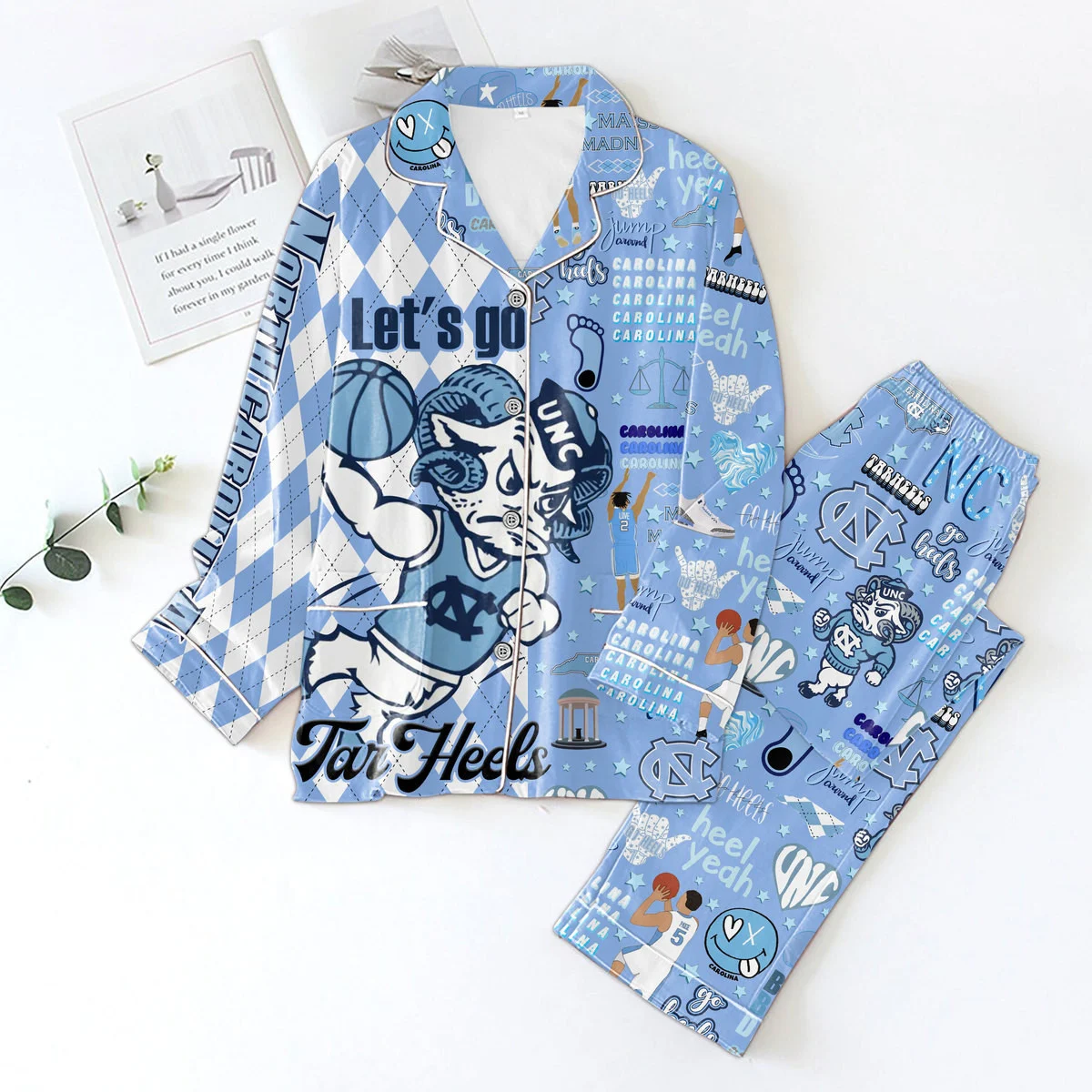 Tar Heels Basketball Icons Bundle Pajamas Set2B1 ipZkI