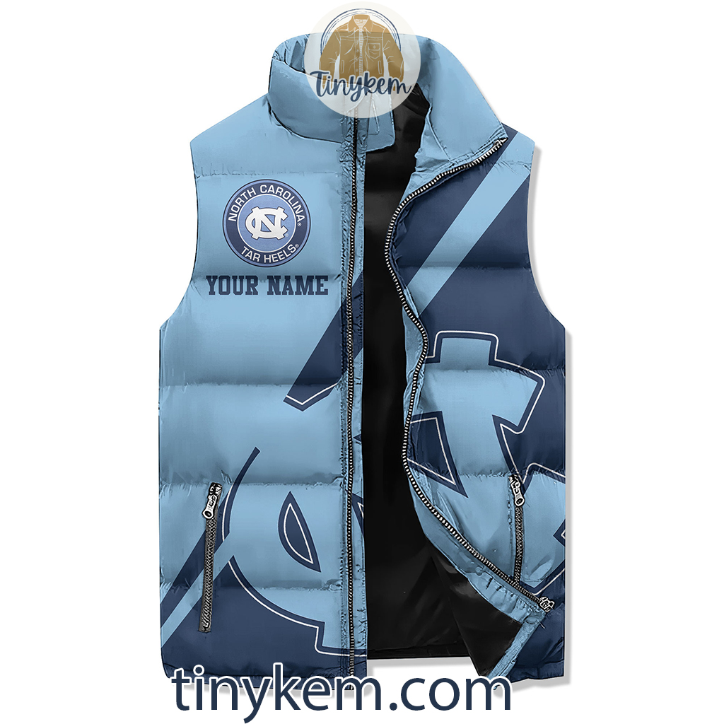 Tar Heels Customized Puffer Sleeveless Jacket2B1 vPWTw