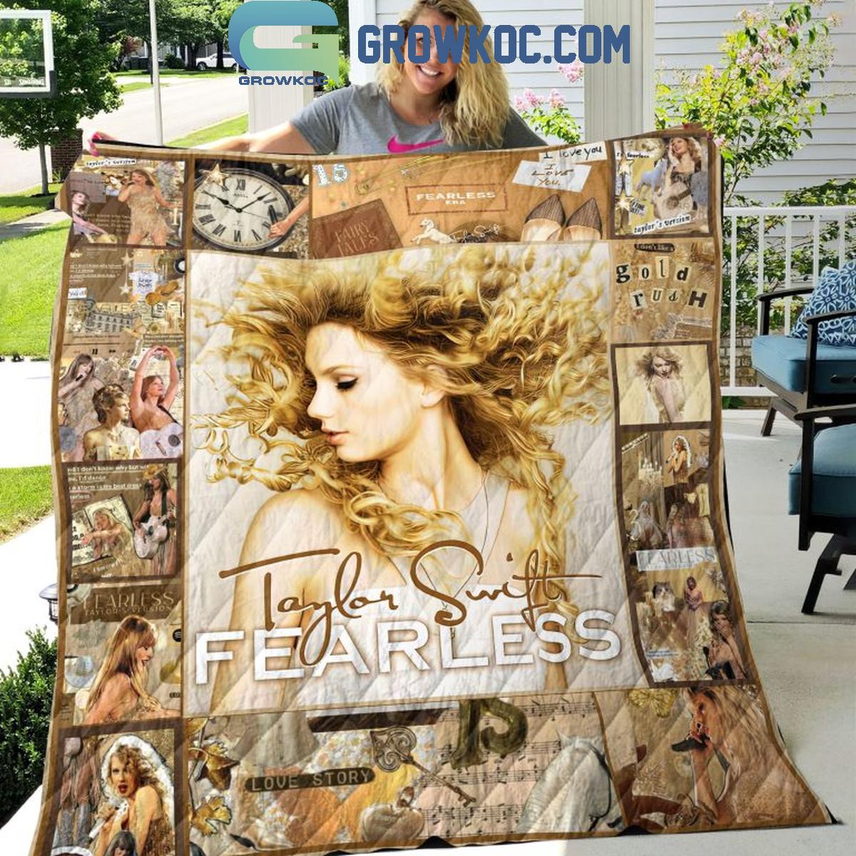 Taylor Swift Fearless Era Fleece Blanket Quilt 1 1ogSB