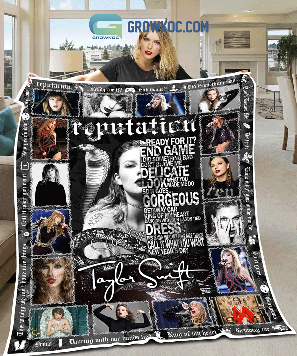 Taylor Swift Iconic Playlist Fleece Blanket Quilt2B1 oF2We