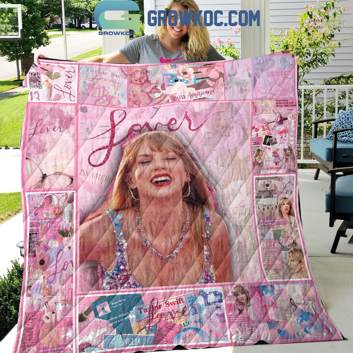 Taylor Swift Lover Era Fleece Blanket Quilt 1 feeNq