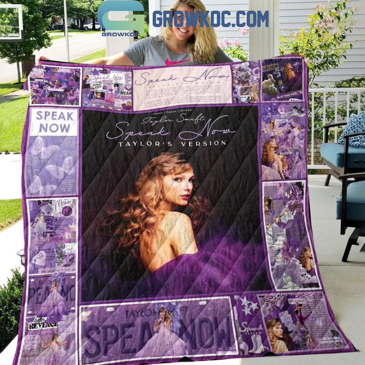 Taylor Swift Speak Now Era Taylors Version Fleece Blanket Quilt 1 gmq8I