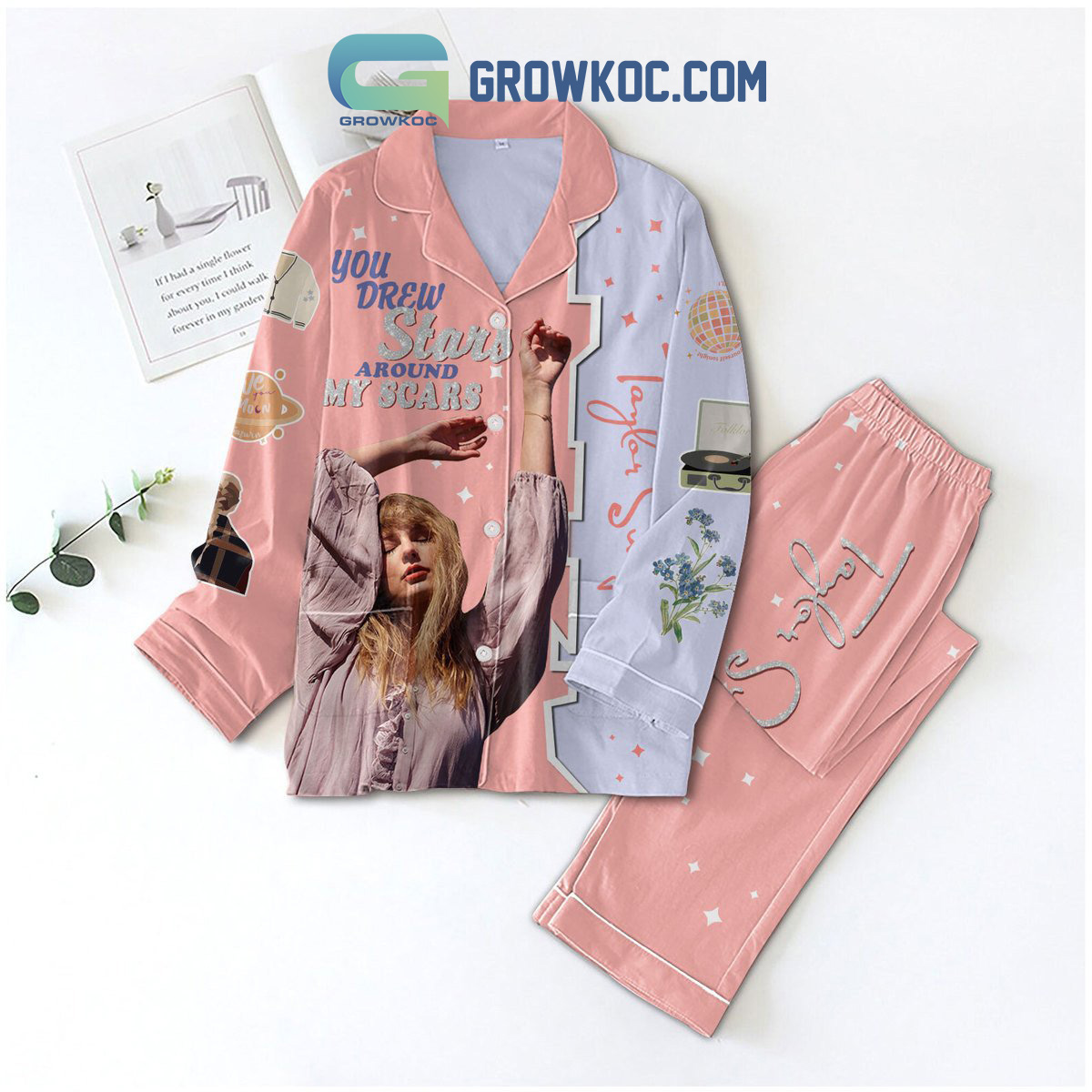 Taylor Swift You Drew Stars Around My Scars Pajamas Set2B1 vJRw9