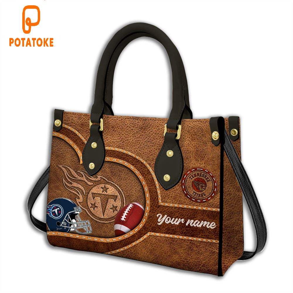 Tennessee Titans Custom Name NFL Leather Bag