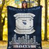 Tennessee Titans Nissan Stadium Fleece Blanket Quilt2B1 NL7UD