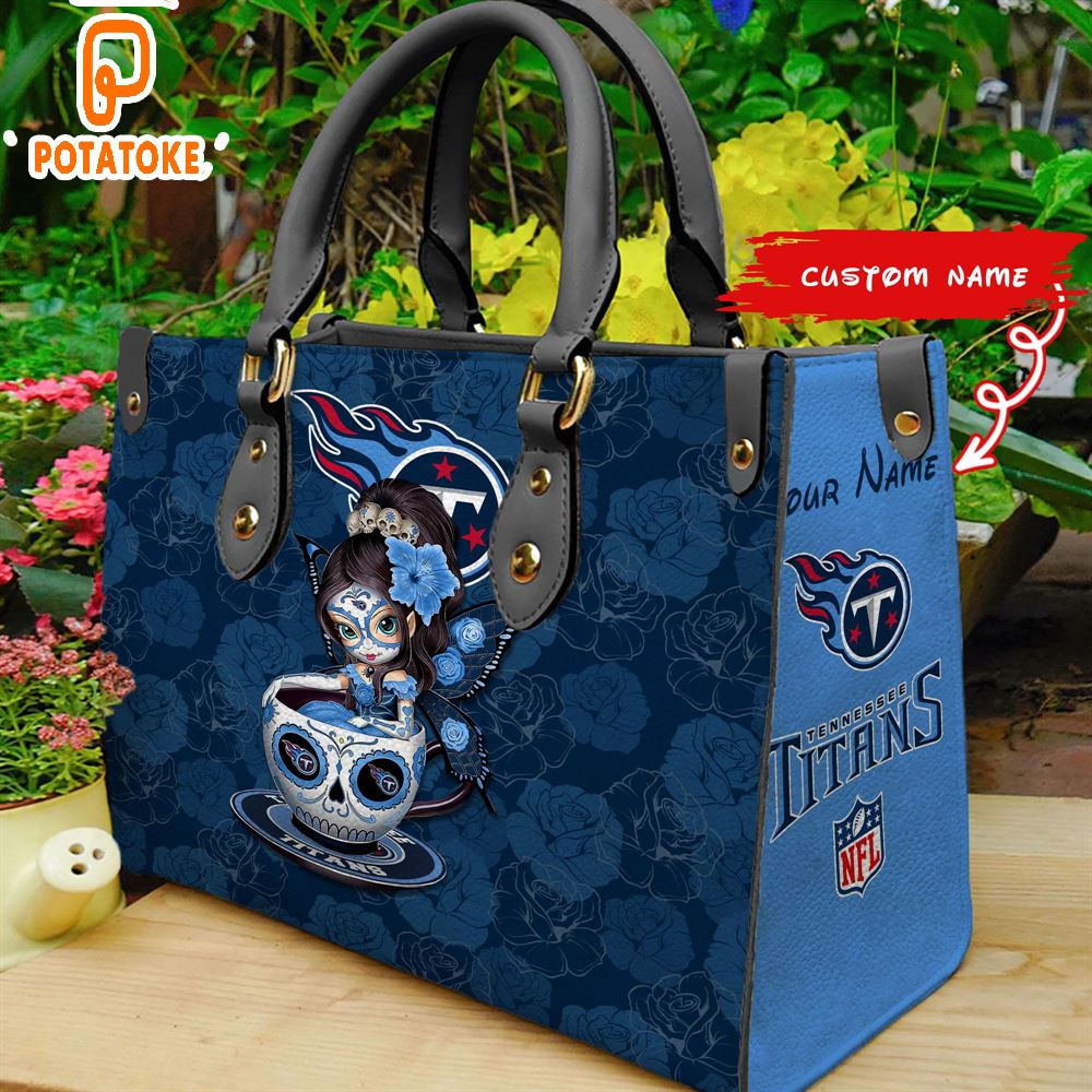 Tennessee Titans Sugar Skull Girl Women Leather Hand Bag