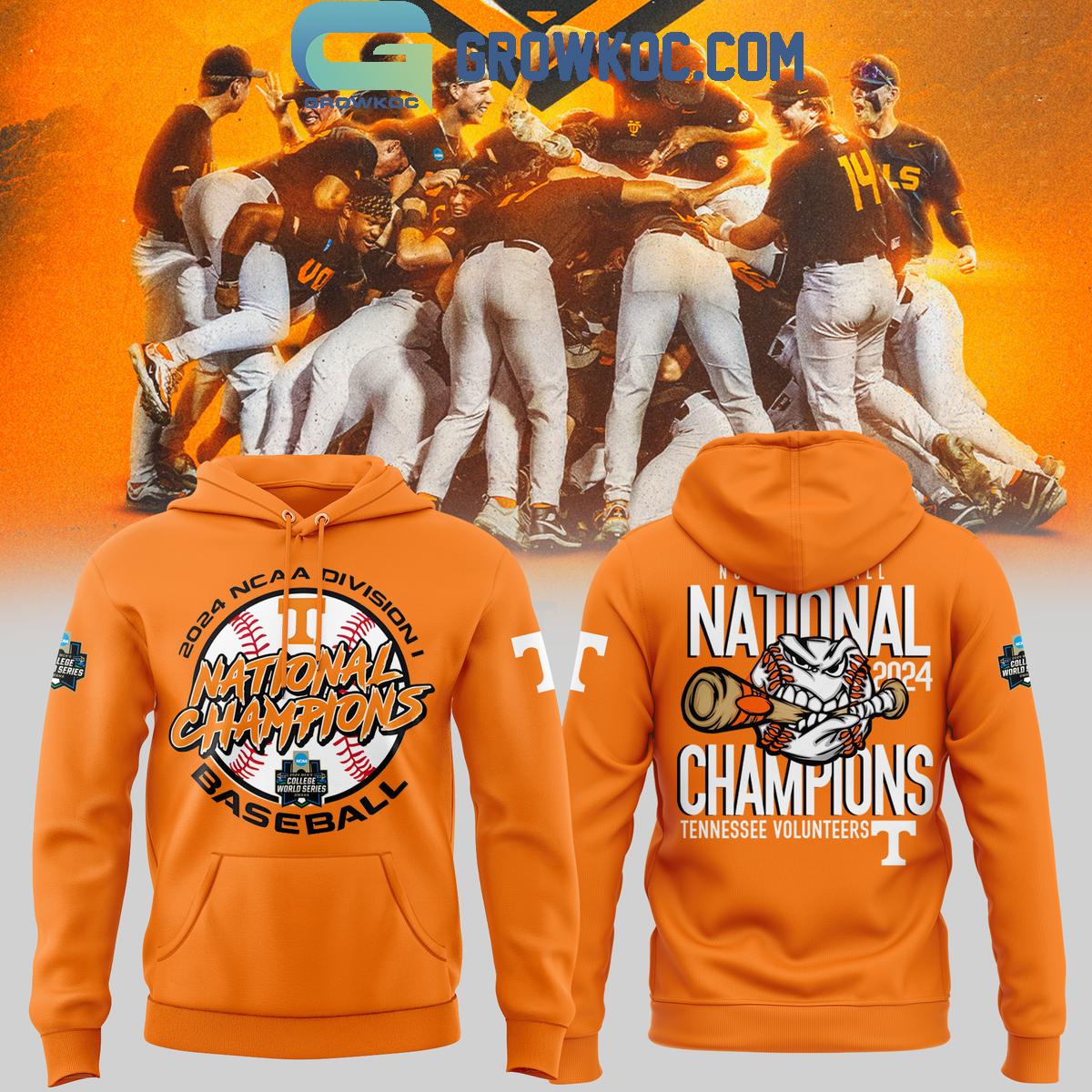 Tennessee Volunteers 2024 National Champions NCAA MenE28099s Baseball Hoodie Shirts Orange 1 hLnGZ