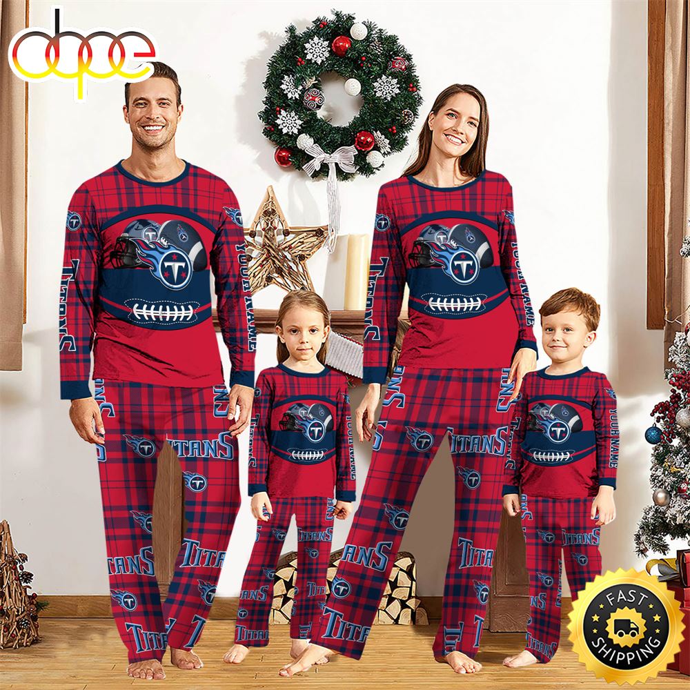 Tennessee Titans NFL Custom Your Name Football Team Pajamas dfbpe7