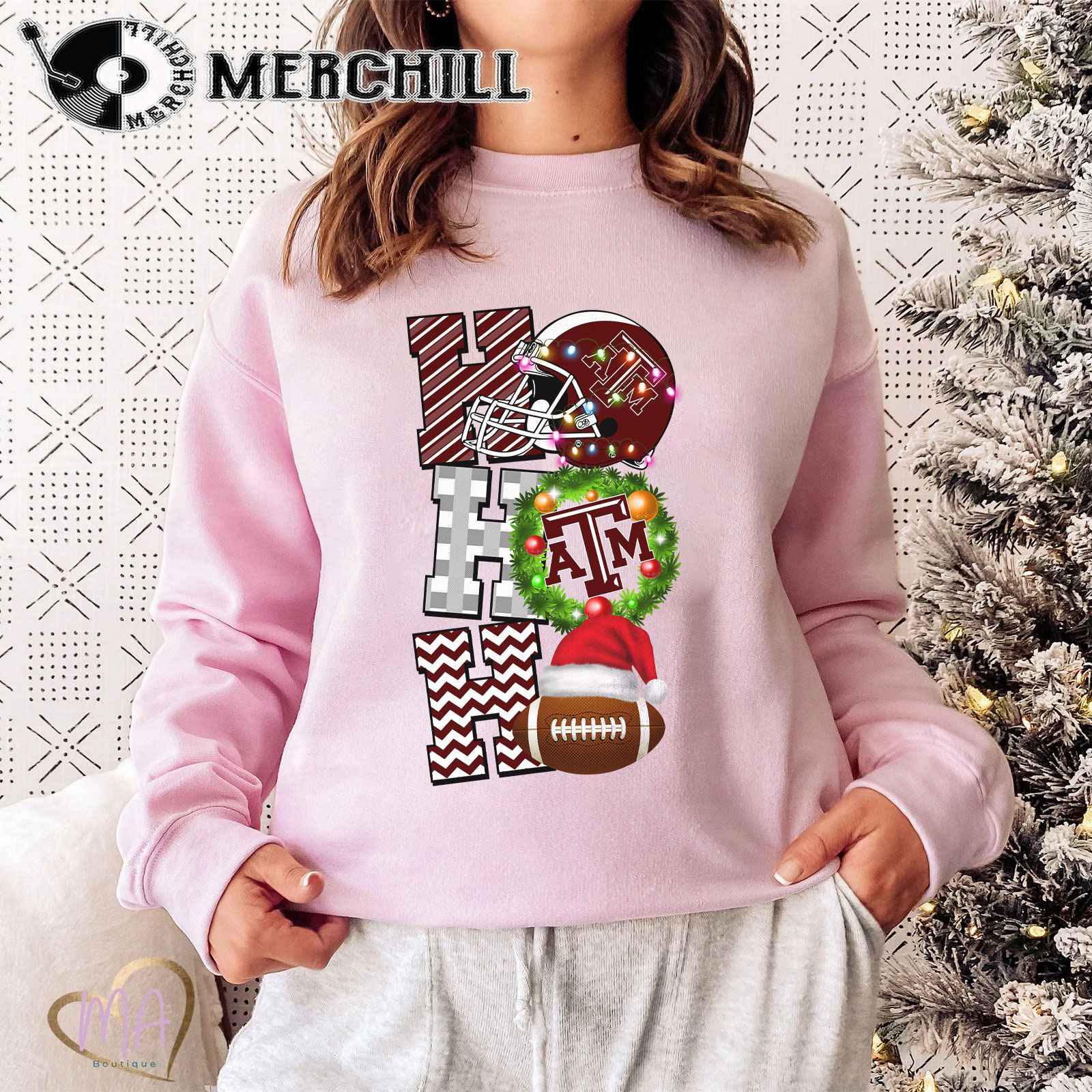 Texas A M Aggies Football Christmas Sweatshirt Christmas Game Day Shirt 2