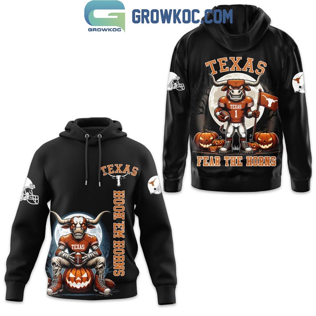 Texas Longhorns Fear The Horns Hook Em Horns Hoodie T Shirt 1 PUPxc