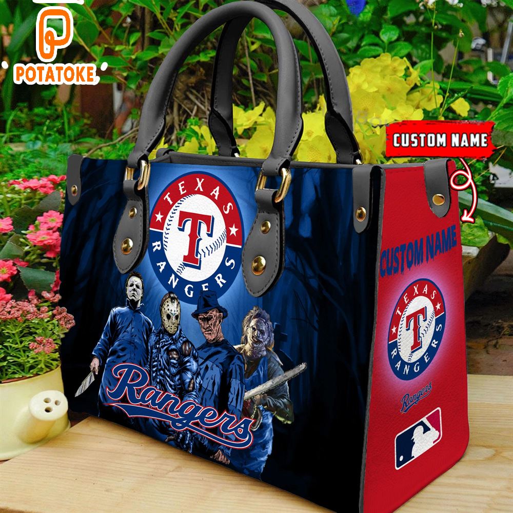 Texas Rangers MLB Halloween Women Leather Hand Bag