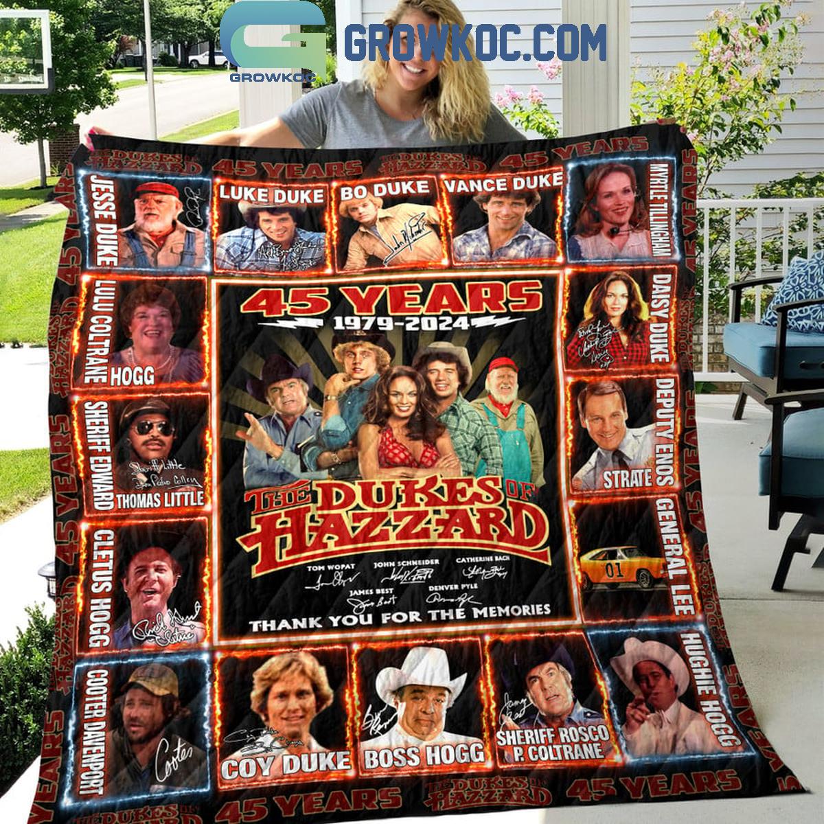 The Dukes Of Hazzard Thank You For The Memories 1979 2024 Fleece Blanket Quilt 1 FZfuF