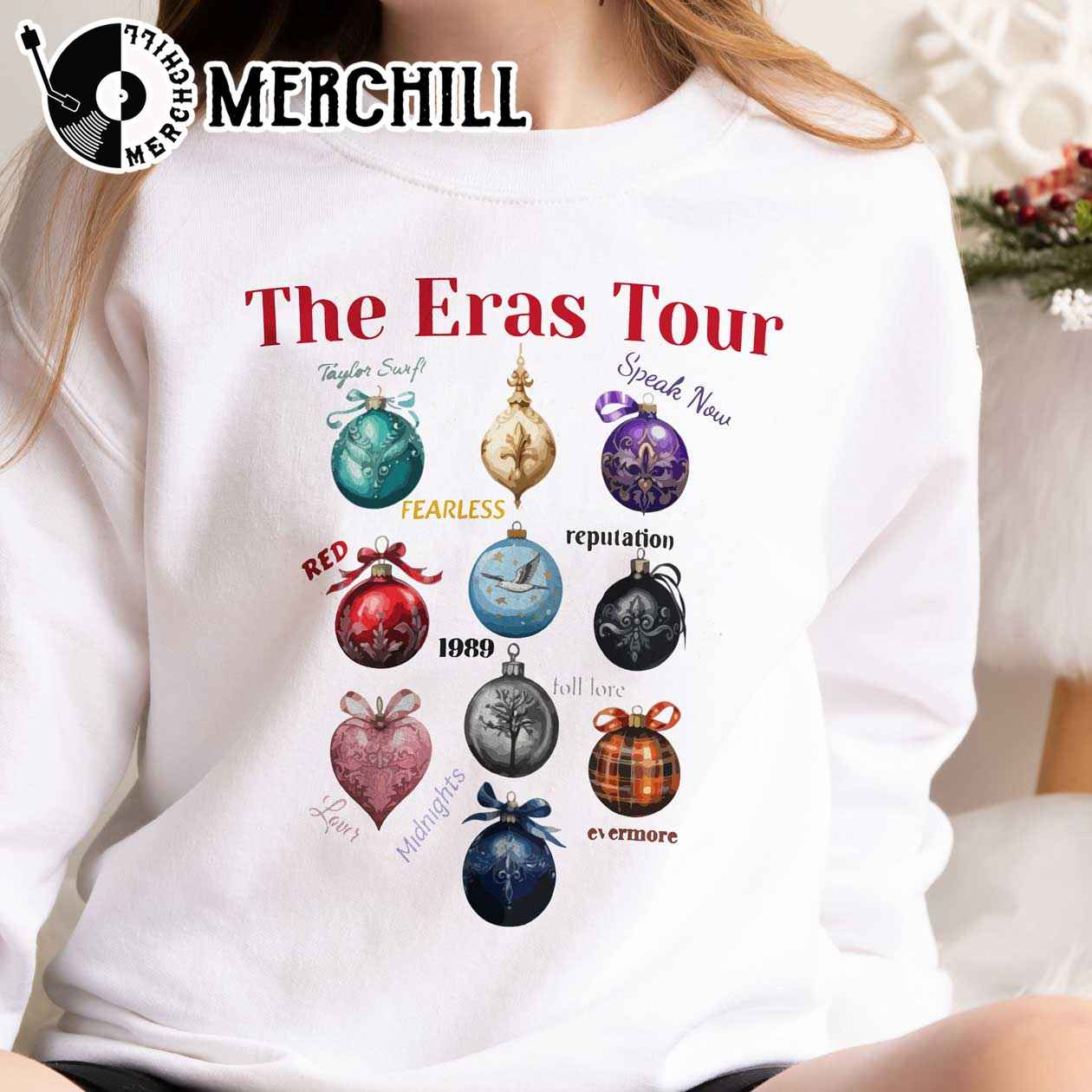 The Eras Tour Taylor Swift Ugly Christmas Sweatshirt 4