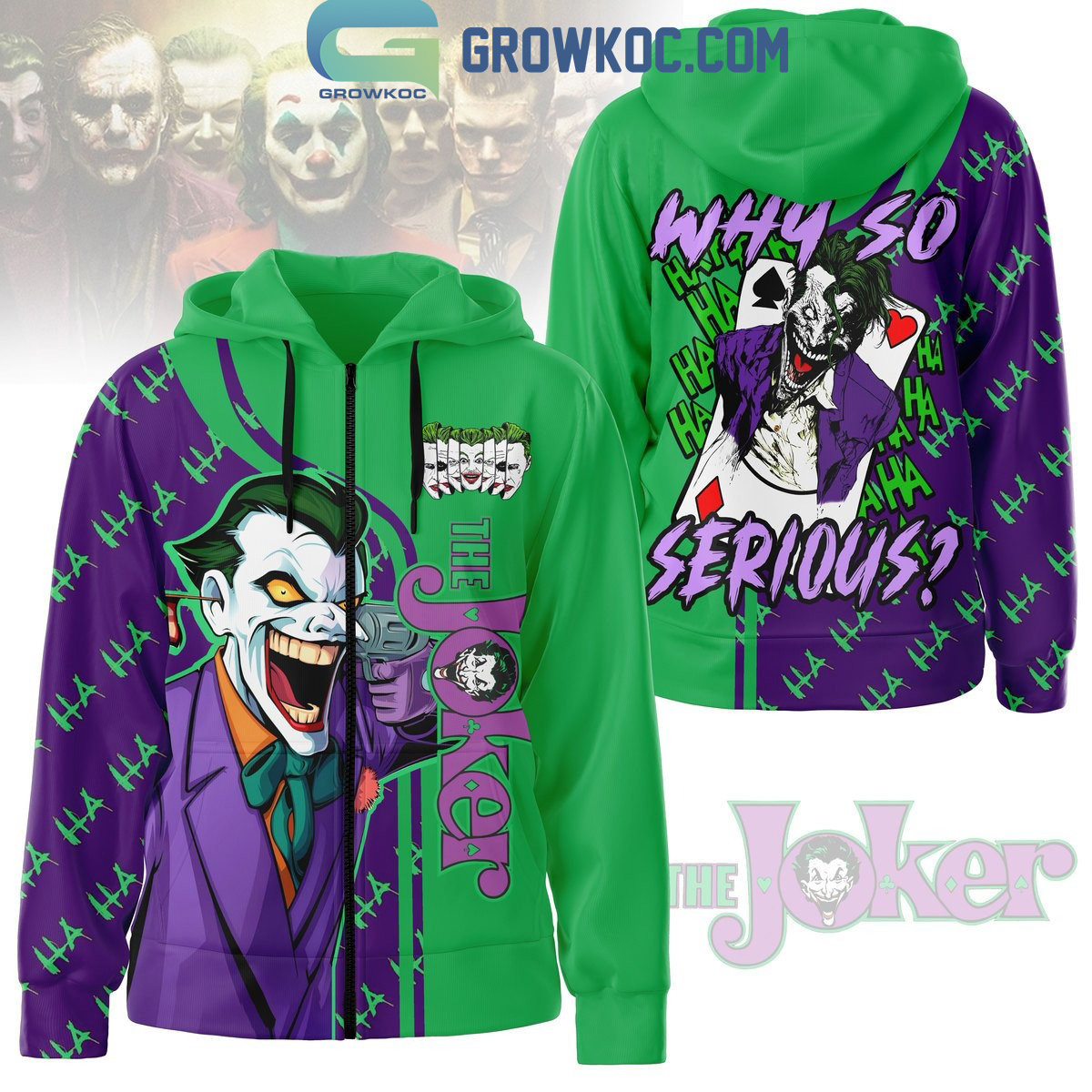 The Joker Batman DC Comic Why So Serious Hoodie Shirts2B1 whnoz