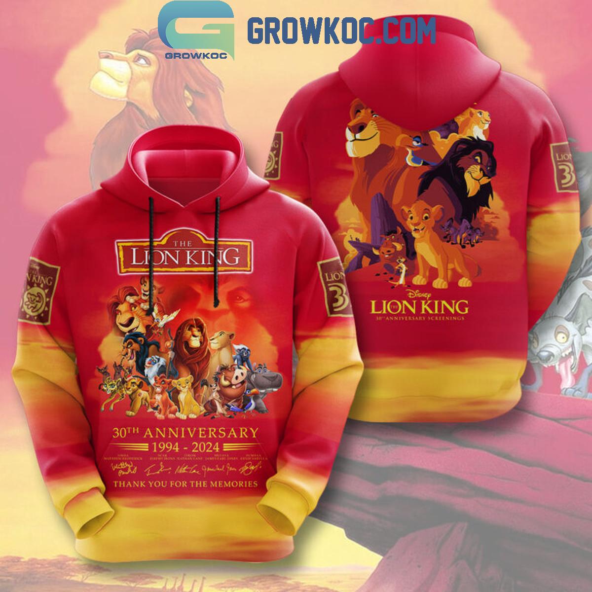 The Lion King 30 Years 1994 2024 Thank You For The Memories Hoodie Shirts 1 2HK0s