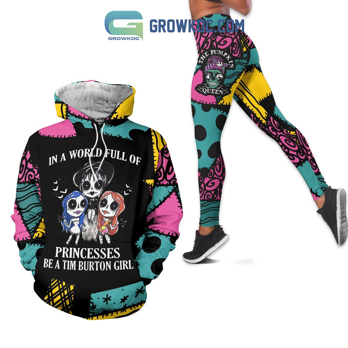 The Pumpkin Queen In A World Full Of Princesses Be A Tim Burton Girl Hoodie Leggings Set2B1 65spC