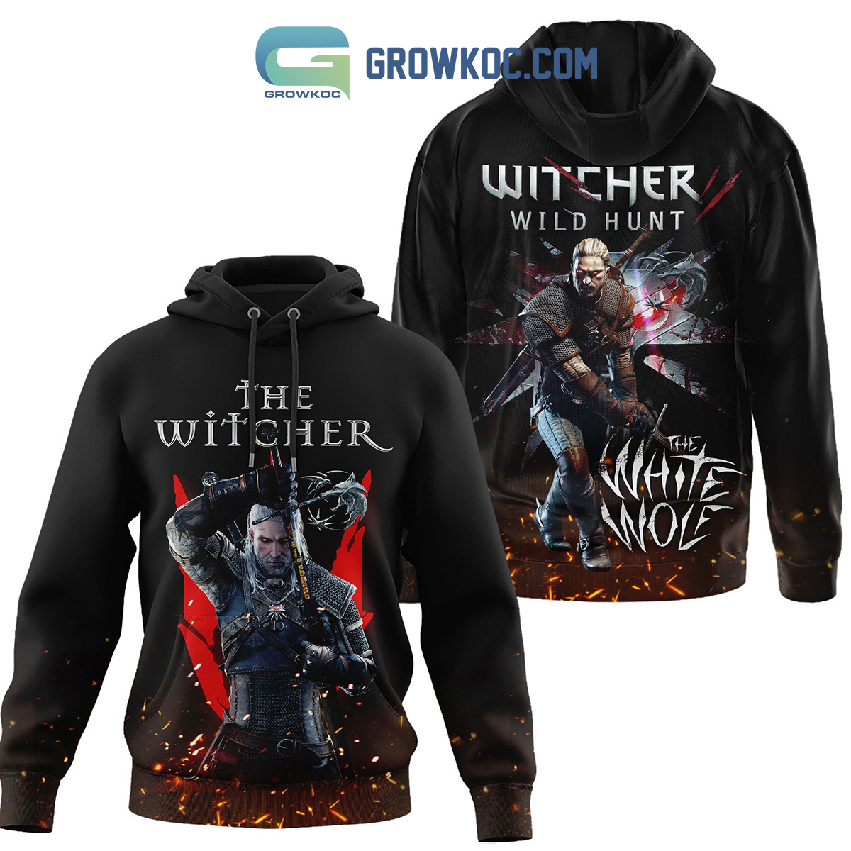 The Witcher Wild Hunt The White Wolf Hoodie Shirts2B1 qSivW